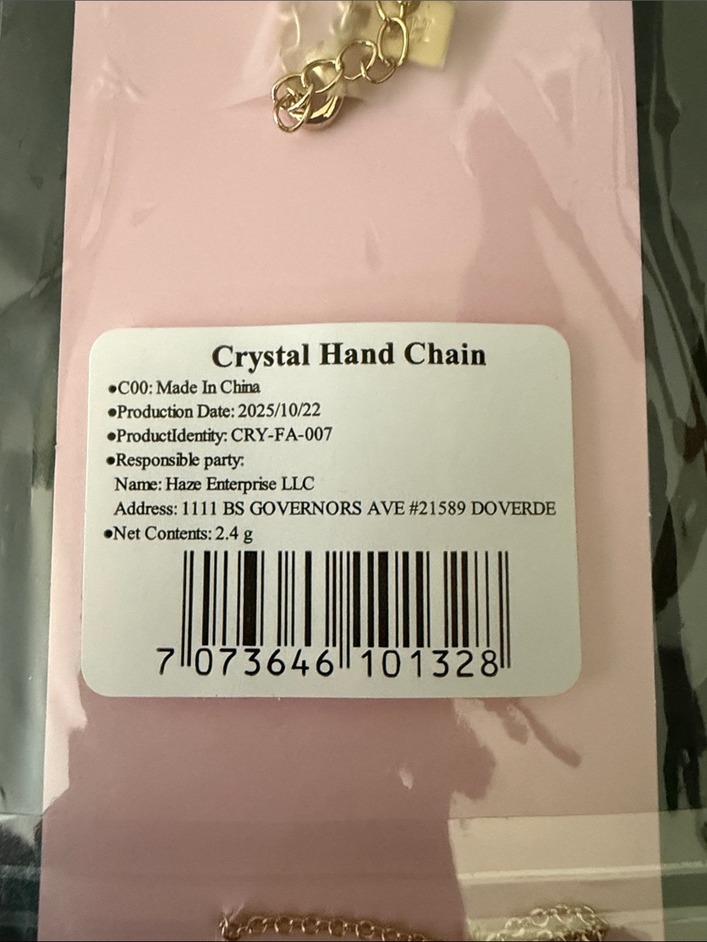 Gold Hand Chain - Picture 3 of 3